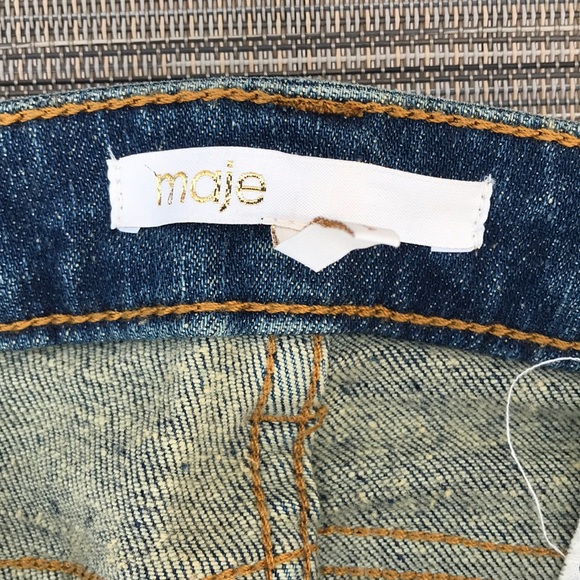 🔻Maje Distressed Patchwork Skinny Jeans Size 6 - Picture 4 of 12
